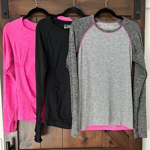 VSX Victoria Secret athletic performance tops -3 pink black and multi grey
